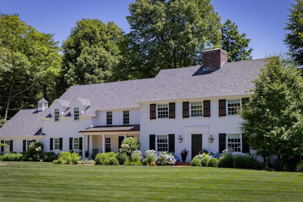 1-Suburban-splendor-colonial-house-renovation-front-facade-westwood-David-Sharff-Architect
