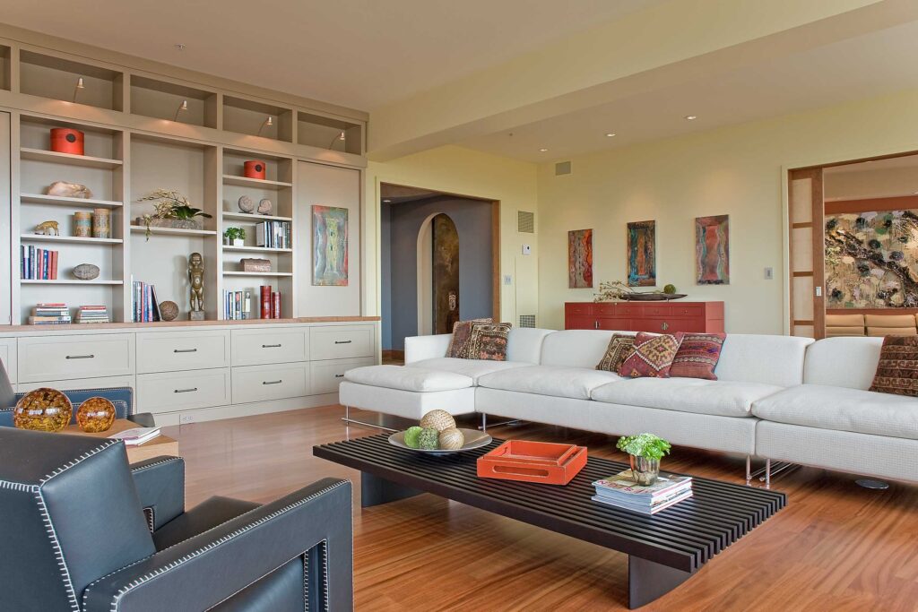 2-High-rise-renovation-living-room-built-in-Boston-David-Sharff-Architect