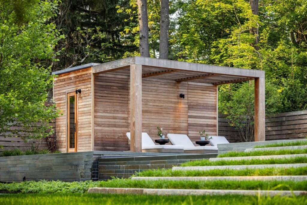 3-New-poolside-cabana-suana-entry-brookline-David-Sharff-Architect