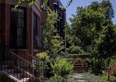 5-Historic-meets-modern-brownstone-renovation-front-garden-boston-David-Sharff-Architect